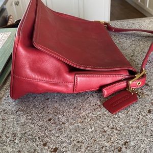 Vintage 90s Coach  Red Leather Bag